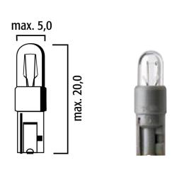 Лампа &#128161; автомобильная FLOSSER 12V 0.5W W2x4.6d серая: купить недорого в Кишиневе