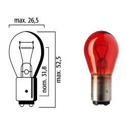 Лампа &#128161; автомобильная FLOSSER 12V 21/5W BAW15d красная: купить недорого в Кишиневе